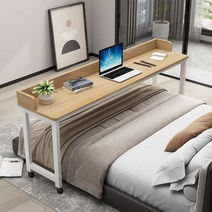 긴책상 침대책상 사무용 직사각형 성인각도조절책상 홈오피스 노트북테이블 학생책상, 4. 200x40x80cm, D. 월넛색(떨어짐방지형)