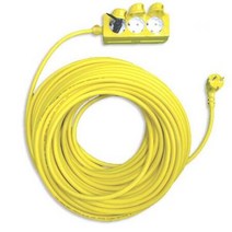 ForU709 덮개있는 안전한 일체형 전선 연장선 3구 10m 사업용전선 캠핑용전선