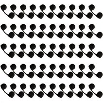 코마스크 방진 코마개 콘택트 필터 산업용 분진 꽃가루 마스크 통풍 세척 가능 미세먼지 방지, 블랙 50개