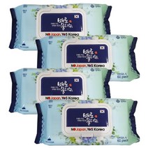 (두배로) 배로 도톰한 엠보싱 물티슈 캡형 60매(520g), 60개입, 6개