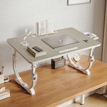 남쪽나무 2컬러 높이조절 스탠딩 모션데스크 컴퓨터책상 침대책상 80*40CM, X2 그레이