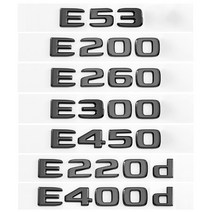 자동차용품 백미러 사이드 차량 메르세데스 벤츠 E43E260 후면 스티커 로고 E300d 220dE450dE63S4MATIC 트렁크 ABS 도금 밝은 은색 개조된 검정색, [11] E400d, [01] Bright silver