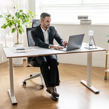 제닉스 ARENA-T DESK 1200 컴퓨터 게이밍책상, 1500그레이-화이트 LEG  DESK