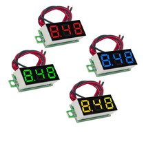 전기테스터기 0.28 인치 DC LED 디지털 전압계 0-100V 전압계 자동 자동차 모바일 전원 전압 테스터 감지기 12V 빨간색 녹색 파란색 노란색, [03] green, [01] DC2.8V-30V Two line