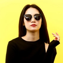 페니레인 여성추천 ELEGANCE C1 블랙렌즈 하금테 선글라스