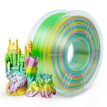 JAYO PETG ABS 실크 필라멘트 1kg 1.75mm 공차 0.02mm FDM 3D 프린터 소재 고강도 100% 버블 필라멘트 없음, SILK Rainbow01