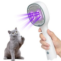 IFurffy 고양이 브러시 자외선 이중 청소 기능이 있는 개 브러시 실내 고양이 털갈이용 개 브러시 장모 또는 짧은 머리 개를 위한 해제 버튼이 있는 애완동물 손질 브러시, UV Brush