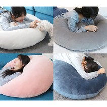 모찌나라 초대형 모찌 바디필로우 찹쌀떡 롱쿠션, 라이트그레이