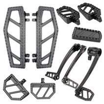 풋 페그 플로어보드 브레이크 암 시프트 레버 시프터 할리 투어링 일렉트라 로드 스트리트 트라이 글라이드로드 킹 울트라 리미티드, Black set