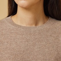 [JAJU/자주] 여 라운드넥 메리노울 니트_베이지