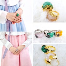 {레오넬} 혼주반지 한복 전통 반지 쌍가락지 옥반지 진주반지 결혼식반지 웨딩 어머니 선물 볼드 진주 반지