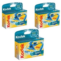 코닥 Kodak 스포츠 수중 일회용 카메라 800 스피드 27 노출 필름 3팩