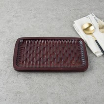 옻칠 원목 플레이트 사각접시 (소) 1개 우드트레이 나무접시 우, 선택1:본상품선택, 단품