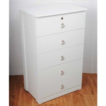 블루밍가구 600 5단 서랍장(열쇠포함) 열쇠수납장, 6005 화이트B(열쇠1개)