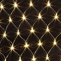 LED 200구 그물 네트 라이트 1.5m*1.5m 크리스마스 파티 트리 나무 장식 커튼 전구, 200구 연결그물_검정선/웜화이트(+무점멸)