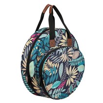 뜨개질 코바늘 도구 보관함 파우치 가방 원사 보관 케이스 크로 셰 후크 라운드 핸드백 바느질 액세서리, 꽃