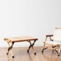 더준 원목 캠핑테이블 차박용 캠핑우드롤테이블 차박테이블 키친테이블 선반 탁자