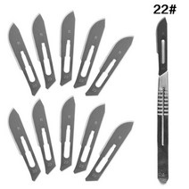 금속 메스 11 미끄럼 방지 칼 공예 조각 휴대 전화 노트북 컴퓨터 PCB 유지 보수 수동 도구 블레이드