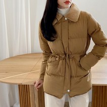 포미데이 카라털 허리라인 조절 패딩 점퍼