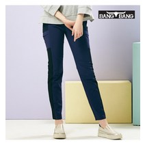 뱅뱅 뱅뱅 여성 사이드 밴딩 스판 팬츠 바이올렛