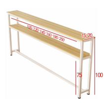 DH 좁은 틈새 테이블 책상, 1단테이블, 60x20x100cm, 상판(화이트)+다리(화이트)