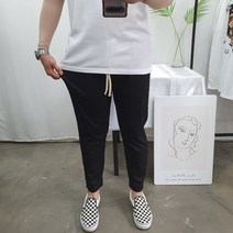 [당일출고]남녀공용 봄여름 린넨 마 밴딩 슬랙스 9부 팬츠 세미와이드 바지