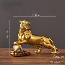 홈데코 인테리어 소품 장식 동물 입상 품 홈 룸 조각 호랑이 동상 책상 액세서리 사무실 인형, 황금 호랑이