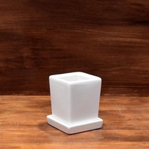 모던 도기화분 미니-정사각 7x8cm 화이트유광