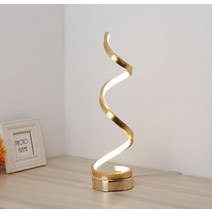 단스탠드 현대 led 나선형 테이블 램프 곡선 책상 머리맡 램프 멋진 흰색 따뜻한 흰색, 황금, EU 플러그, 따뜻한 화이트