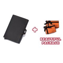 자동 카드지갑 카드집 커플지갑 슬라이드 오토팝업 포켓 humerpaul leather rfid blocking 팝업 카드 홀더 미니멀리스트