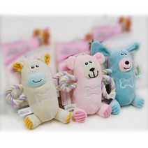 3개월 새끼강아지 이갈이 장난감 밧줄 말티즈 푸들 노견 입질 치석제거 봉제인형 분리불안, 1개, 블루