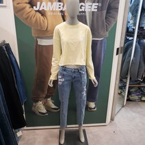 2022년 S/S 잠뱅이 여성 가슴로고 포인트 크롭 오버핏 티셔츠AM1WTS252