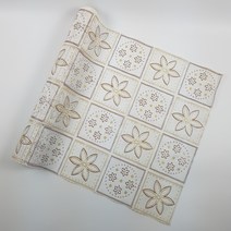 [신박한 잡화] 북유럽스타일 A형 방수코팅 레이스깔개 장식장레이스 - A타입 꽃사각 무늬, 270cm