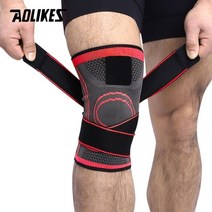 Aolikes 1pcs 무릎 지지대 전문 보호 스포츠 무릎 패드 통기성 붕대 무릎 보호대 농구 테니스 사이클링, 빨간색, xxl