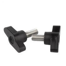 M4 손잡이 볼트 스테인리스 스틸 플라스틱 27mm 헤드 돌리기 쉬운 나비 나사, M4 (헤드 27mm), 25mm (4개), 1개