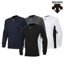 데상트 [DESCENTE] 긴팔 배색 티셔츠 (블랙)