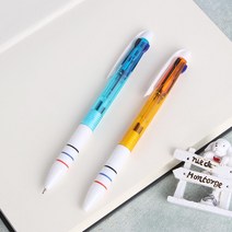 투명 트리플 3색 볼펜 볼펜도매 홍보용볼펜제작 3색펜