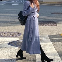 떳다그녀 모어 울 롱벨트 코트