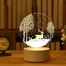 led 네온사인 레터링 네온조명 무드등 램프 아크릴 야간 조명 램프 크리스마스 홈 침실, 7 - 엘크 나무