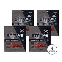 Stryve Smoked Biltong Slices | Fat Free Low Carb Low Sugar | 16g Protein | 4 Pack of 2.25oz null, 1, 기타
