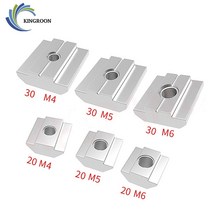 알루미늄프로파일 프로파일부품 플로어잭 KINGROON-100pc 50pc M4 M5 M6 T 블록 사각 너트 T-트랙 슬라이딩, 07 30s-m6_02 50PC Nuts