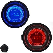 유면계 유량계 52mm EVO 오일 온도 볼트 진공 오일 온도 배기 가스 온도 부스트 터보 게이지 빨간색 및 파, 07 Air Fuel Ratio Gauge
