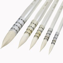 페인트붓 염소 털 나무 손잡이 수채화 페인트 아트 아티스트 브러시 1PC, 4.사이즈4