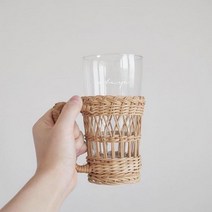 발리인테리어 라틴 라탄 종이컵 커피 컵홀더 홈카페 감성 소품 컵꽂이 슬리브