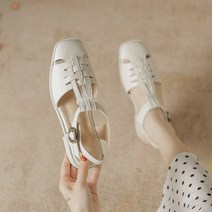 YOZROY 여성 여름 샌들 3cm 통굽 여름 편한 신발