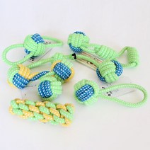 개 장난감 애완 동물 고양이 테디 물림 방지 골든 리트리버 큰 프리스비 어금니 매듭 보컬, 장난감 7개 세트