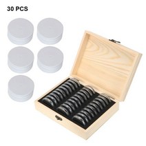동전 저장 상자 20/30/50/100PCS 조절 항산화 나무 기념 컬렉션 케이스 조정 패드, 30PCS