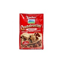 Loacker 로아커 콰드라티니 웨이퍼 쿠키 헤이즐넛 250 g, 250g
