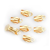 비즈공예 원석 100 금속 개구리 귀 클립 귀걸이 부품 비 피어싱 DIY 수제 보석 결과 AS07 100, 04 Gold color