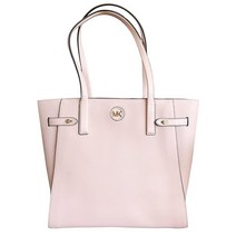 마이클코어스 Michael Kors Carmen 라지 탑 지퍼 토트 숄더 백 파우더 블러쉬 핑크 가죽